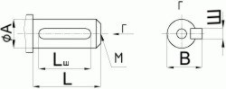 Редуктор червячный одноступенчатый универсальный, тип 2Ч и 2ЧМ. 2Ч-40 и 2ЧМ-40. Присоединительные размеры цилиндрического конца входного вала.